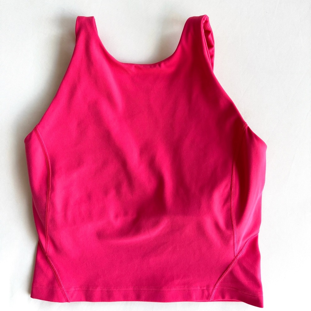 Lululemon Align High neck tank top size 2 bright pink